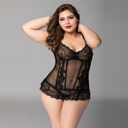 Corset de Lencería Talla Plus · Curvas de Medianoche