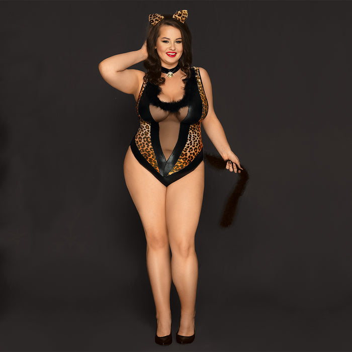 Body Leoparda Sexy Plus