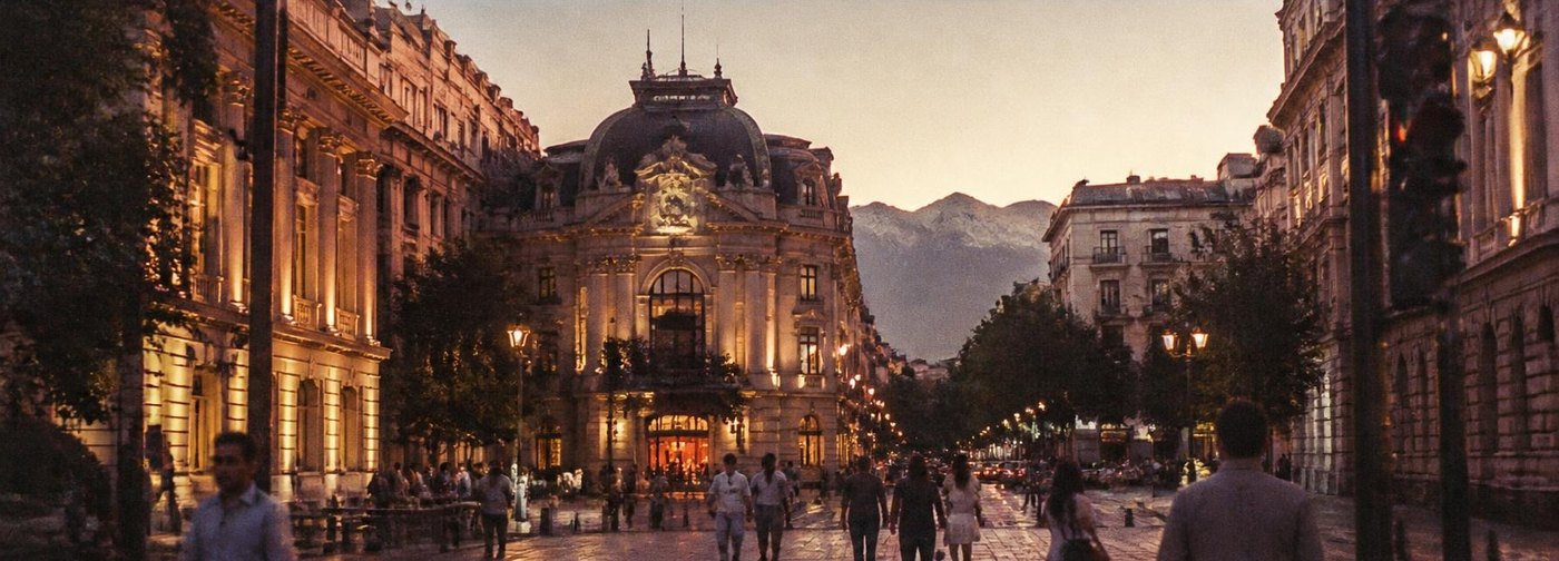 Santiago Centro al atardecer