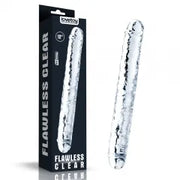 Lovetoy Flawless Clear dildo doble transparente 12 pulgadas